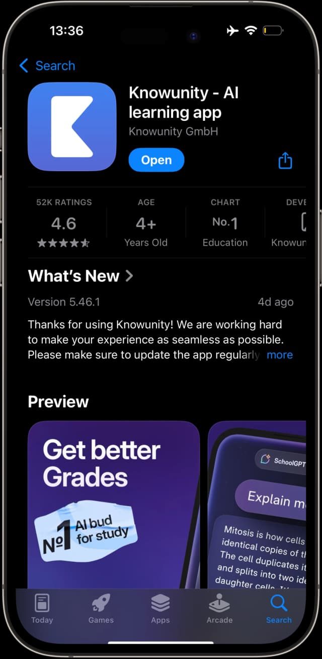 Knowunity #1 App Store